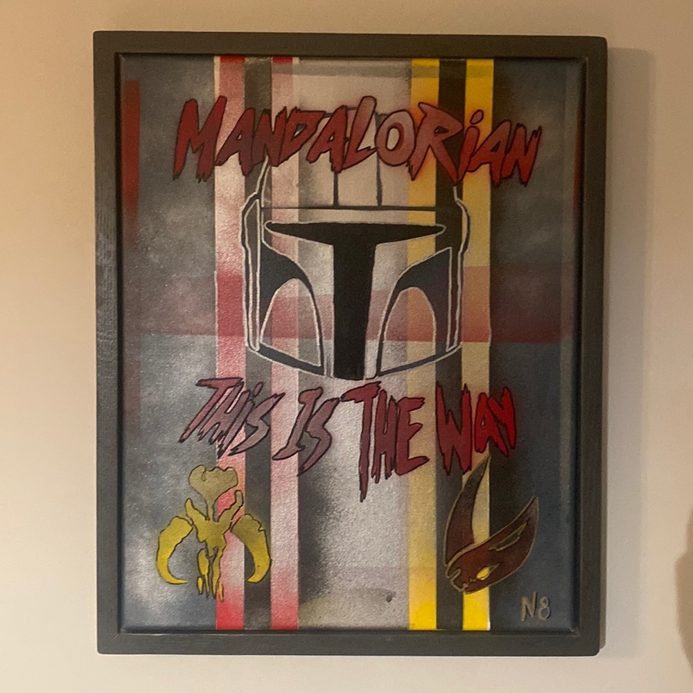 Mandalorian graffiti Painting. 1/1